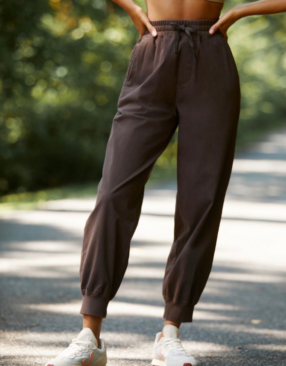 VARLEY Donovan Soft Twill Jogger Pants Coffee Brown Small S